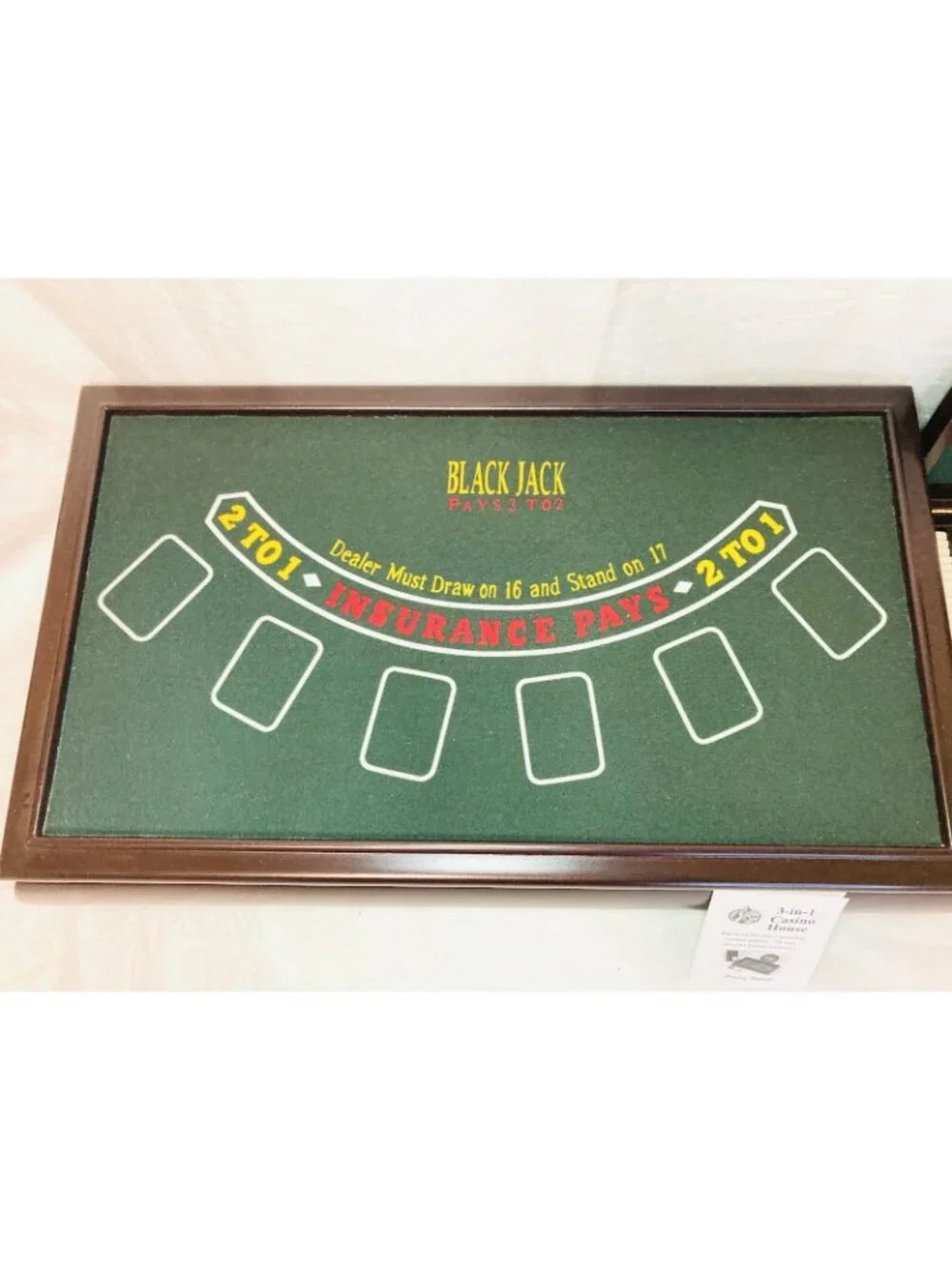 Excalibur 3 In 1 Casino House, Blackjack, Craps, Roulette New Damage Box Heavy